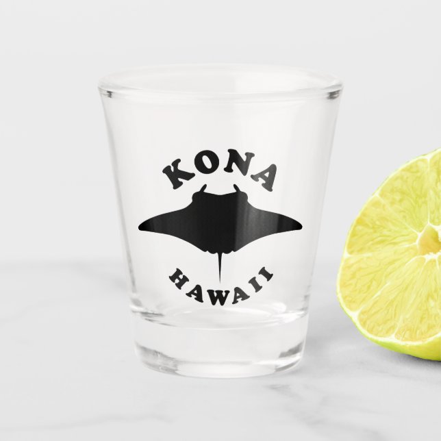 Manta Ray Diving in Kona, Hawaii Schnapsglas (Vorderseite)