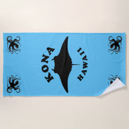 Manta Ray Diving in Kona, Hawaii Strandtuch
