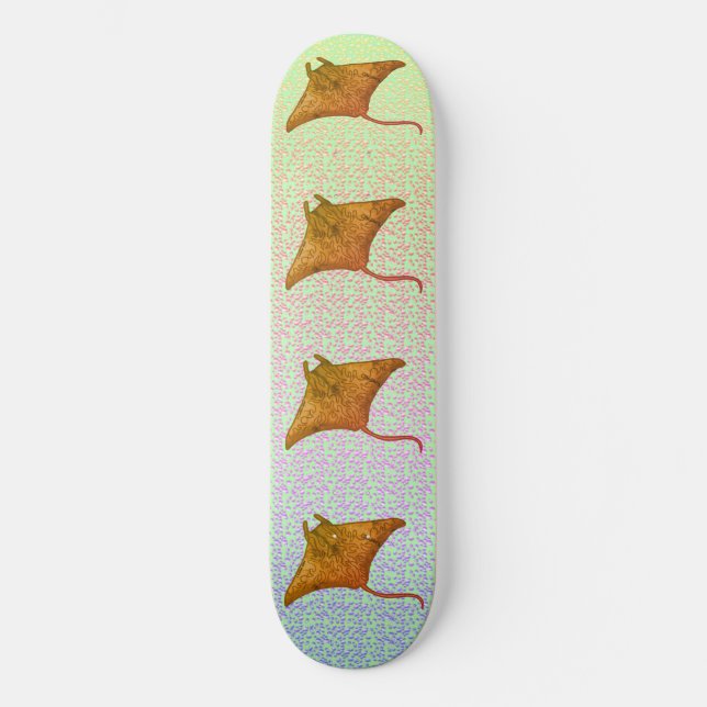 Manta Ray Flames Skateboard (Recto)