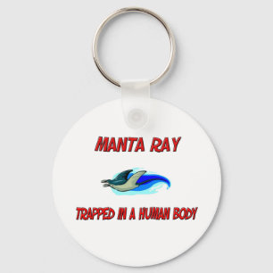 Manta Ray in einem menschlichen Körper gefangen Schlüsselanhänger