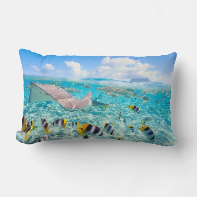 Manta Ray Lendenkissen (Vorderseite)