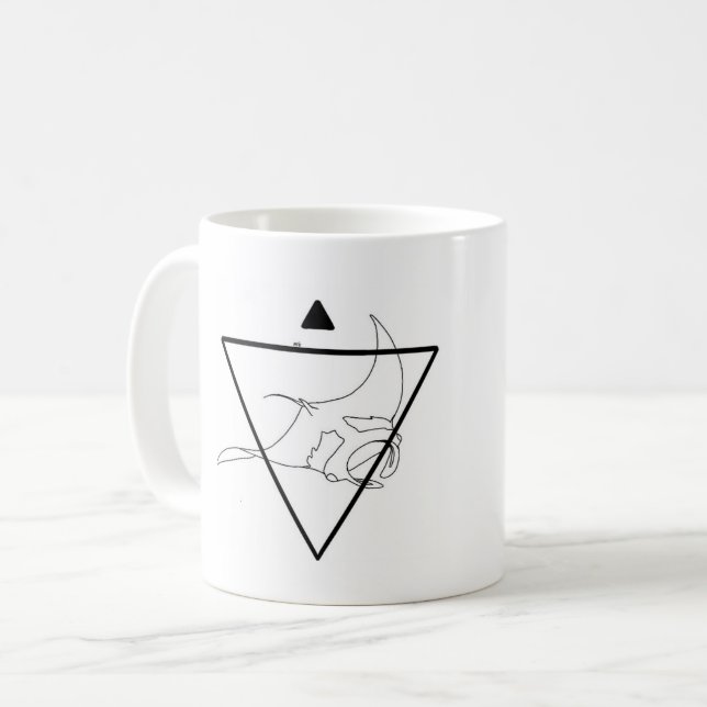 Manta Ray Mug rayé (Devant gauche)