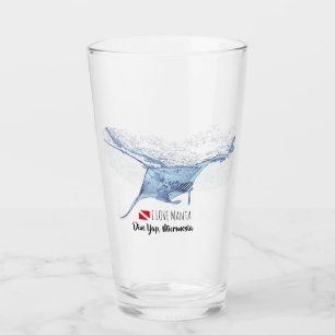 Manta Ray Silhouette mattierte Tasse