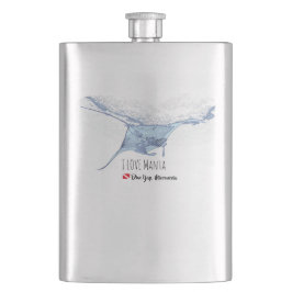 Manta Ray Silhouette mattierte Tasse Flachmann