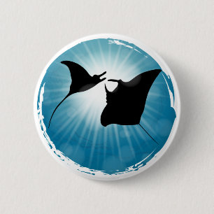 Manta Ray Underwater Aquatic Life Button