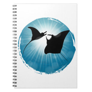 Manta Ray Underwater Aquatic Life Notizblock
