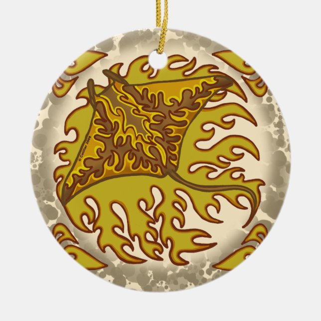 Manta-Ray-Verzierung Keramik Ornament (Vorne)