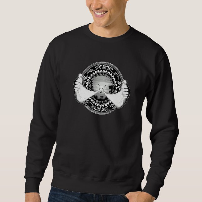 Manta Rays Polynesian Style Sweatshirt (Vorderseite)