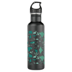Manta Rays Underwater Scuba Diving Themed Edelstahlflasche