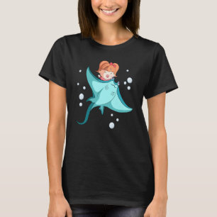 Manta Rochen Kind Stachelrochen Fisch Mantas Meere T-Shirt