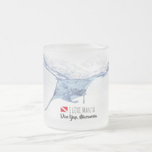 Manta silhouette en verre dépoli taché tasse à caf