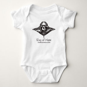 Manta-Strahl Baby-Spielanzug-Anzugs-Schwarz-des Baby Strampler