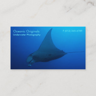 Mantarochen in der Korallenmeer-Visitenkarte Visitenkarte