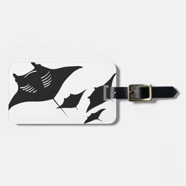 mantarochen manta ray scuba diving tauchen taucher gepäckanhänger (Vorderseite horizontal)