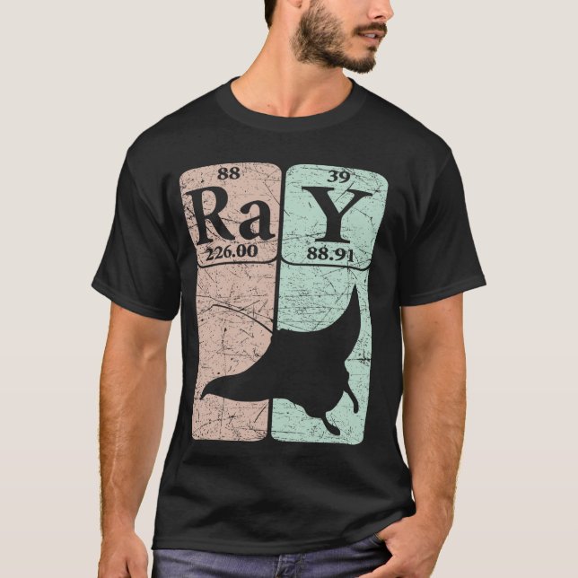 Mantarochen Periodensystems Elemente Stachelrochen T-Shirt (Vorderseite)