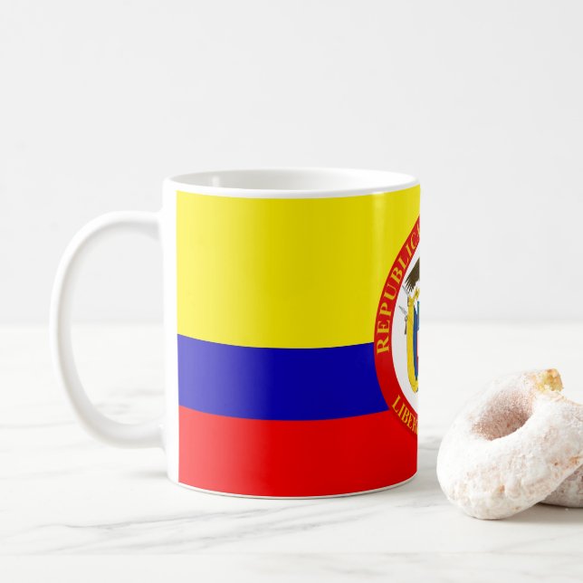 Manteau colombien de drapeau de tasse de bras (Avec donut)