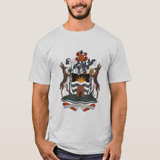Manteau d'Antigua-et-Barbuda de T-shirt de bras (Devant)