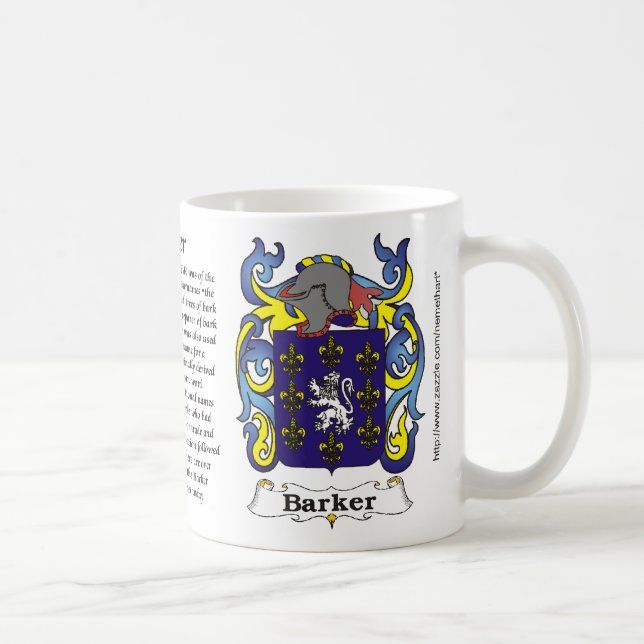 Manteau de famille de Barker de tasse de bras (Droite)