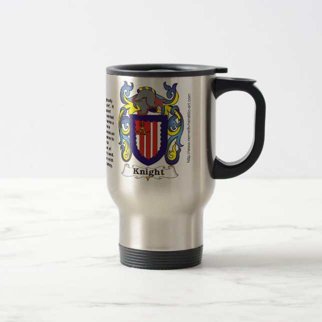 Manteau de famille de chevalier de tasse de voyage (Droit)
