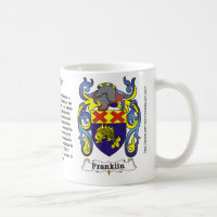 Manteau de famille de Franklin de tasse de bras