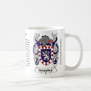 Manteau de famille de Hensley de tasse de bras