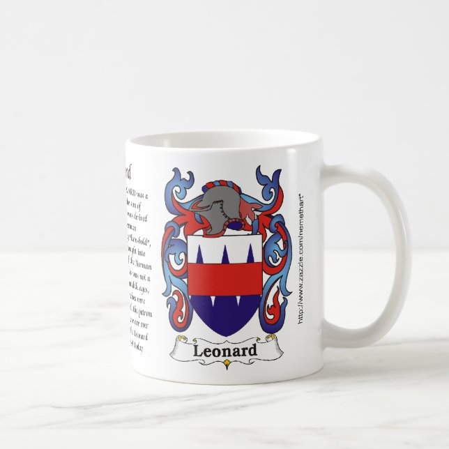 Manteau de famille de Léonard de tasse de bras (Droite)