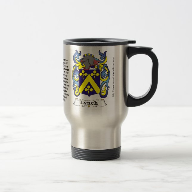 Manteau de famille de Lynch des bras sur une tasse (Droit)