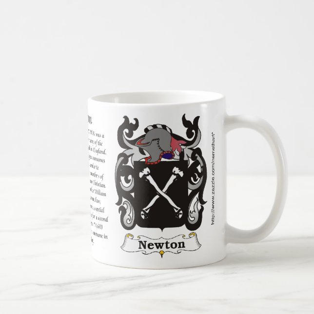 Manteau de famille de Newton de tasse de bras (Droite)