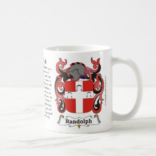 Manteau de famille de Randolph de tasse de bras