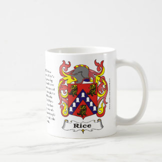 Manteau de famille de riz de tasse de bras
