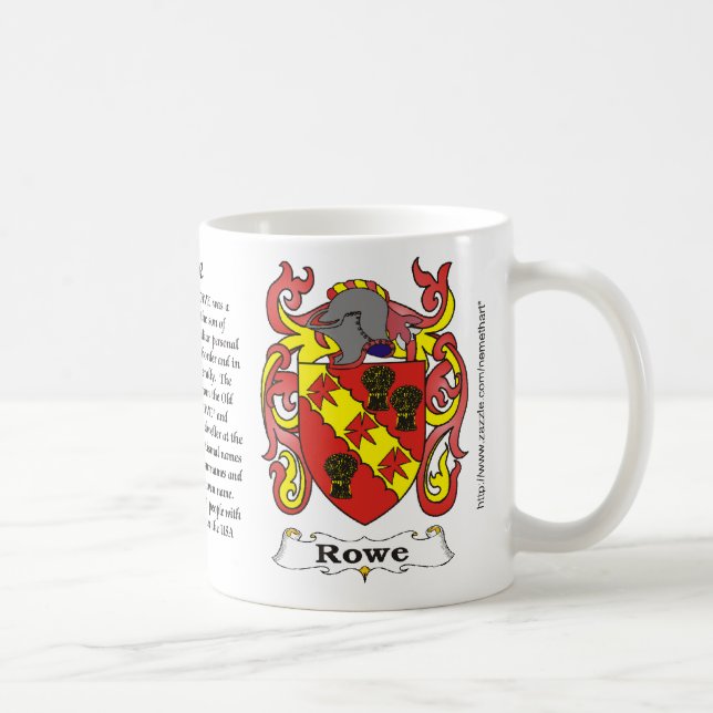 Manteau de famille de Rowe de tasse de bras (Droite)