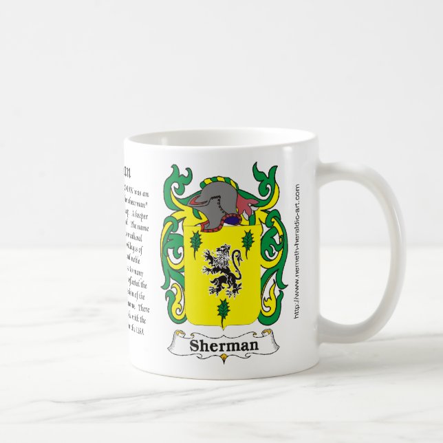 Manteau de famille de Sherman de tasse de bras (Droite)