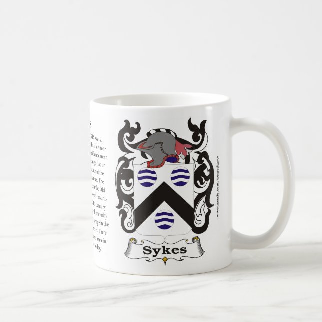 Manteau de famille de Sykes de tasse de bras (Droite)