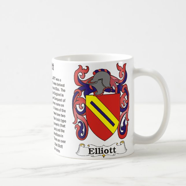 Manteau de famille d'Elliott de tasse de bras (Droite)
