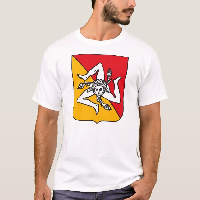 Manteau de la Sicile de T-shirt de bras (Devant)