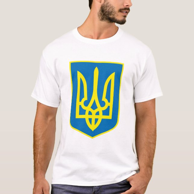 Manteau de l'Ukraine de T-shirt de bras (Devant)