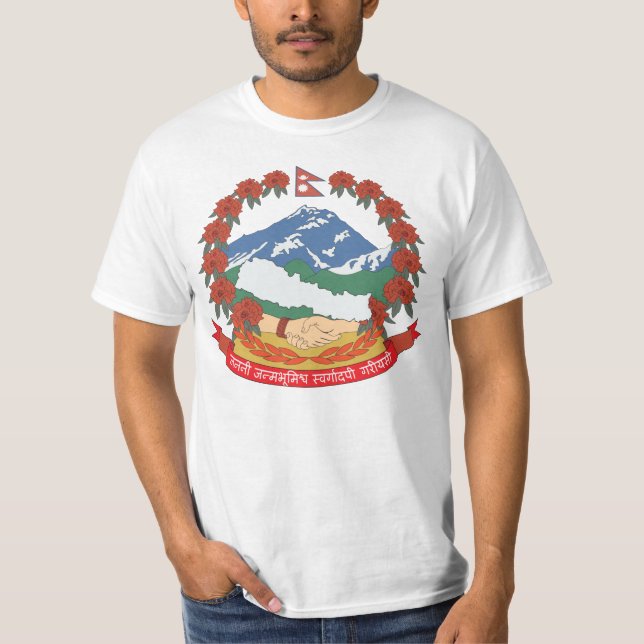 Manteau du Népal de T-shirt de bras (Devant)