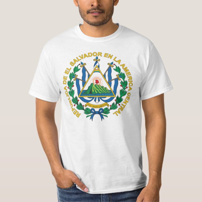 Manteau du Salvador de T-shirt de bras (Devant)