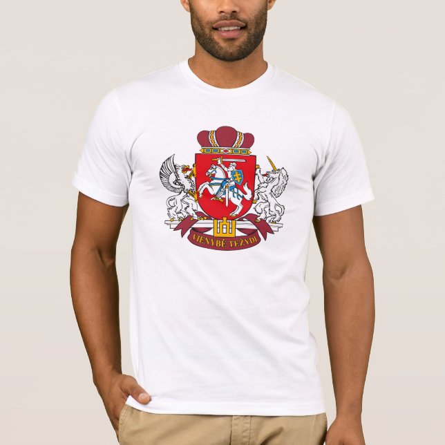 Manteau lithuanien de T-shirt de bras (Devant)
