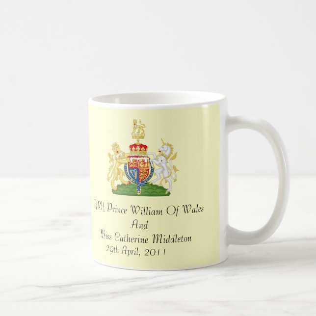Manteau royal de mariage de tasse commémorative de (Droite)