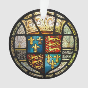 Manteau royal de Tudor de verre souillé de Henry