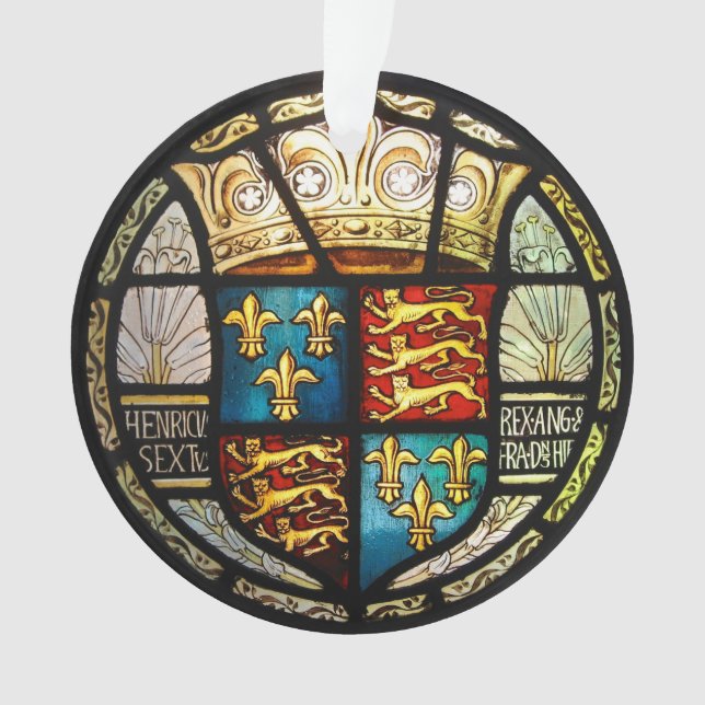 Manteau royal de Tudor de verre souillé de Henry (devant)