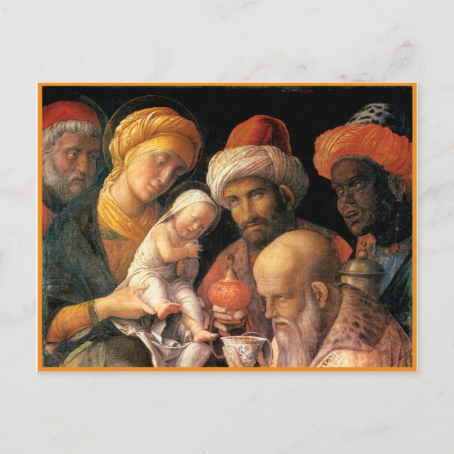 Mantegna Verehrung der Magi Postkarte (Vorderseite)