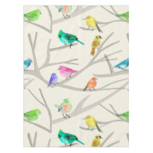Mantel Algodón, 52" x 70" Pájaros