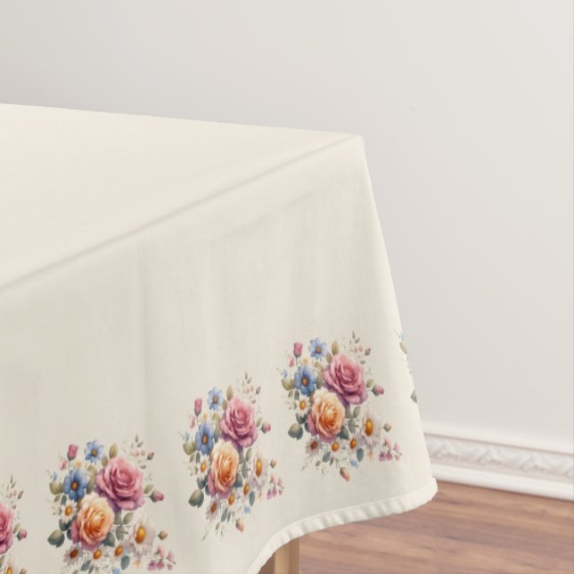 Mantel  Beige Flores para Celebrar Tischdecke (Beispiel)