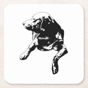 Mantel Moment: Head-Turn-Labrador Rechteckiger Pappuntersetzer