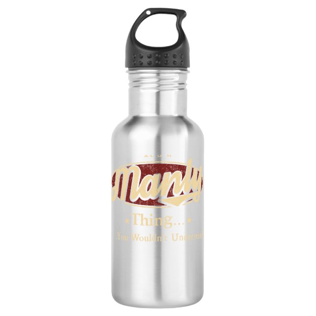 Mantel Name Wasser Flasche Geschenk Edelstahlflasche (Vorderseite)