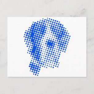 Manteldogge abstrakt postkarte