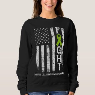 Mantelzell-Lymphom-Krieger US-Flagge Sweatshirt