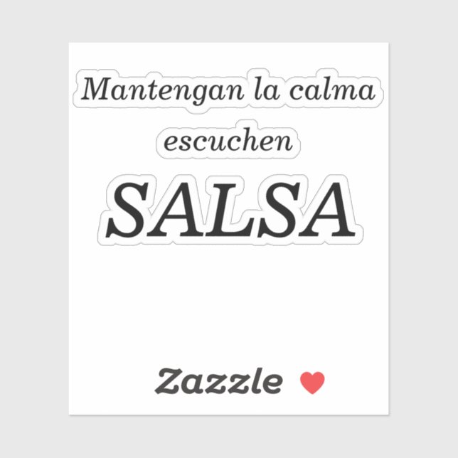 Mantengan la calma aufkleber (Blatt)